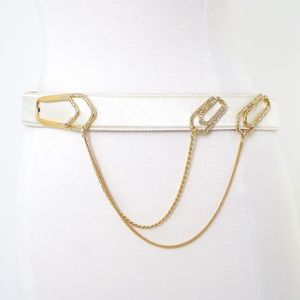 Valentino Satin and Chain Belt